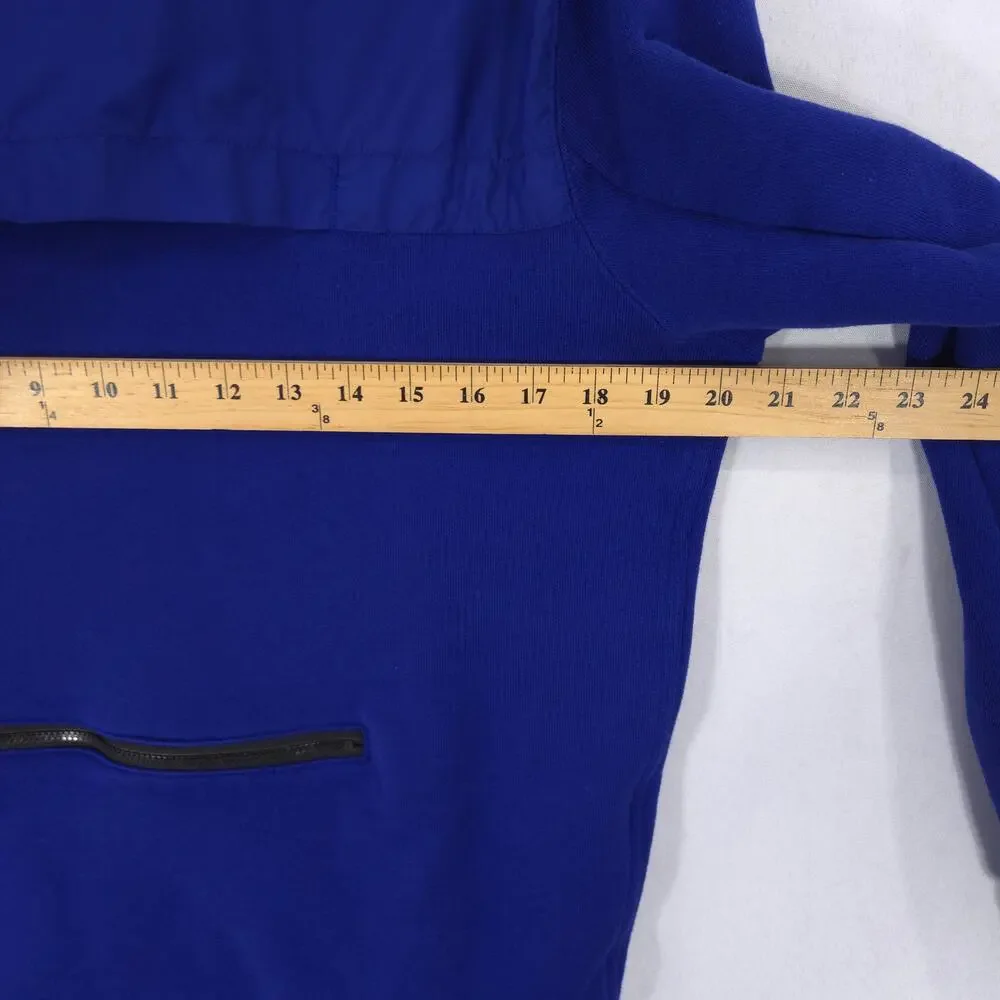 Nike Sweatshirt Mens M Blue Track‎ & Field Crew Neck Zip Pocket Ventilated Back
